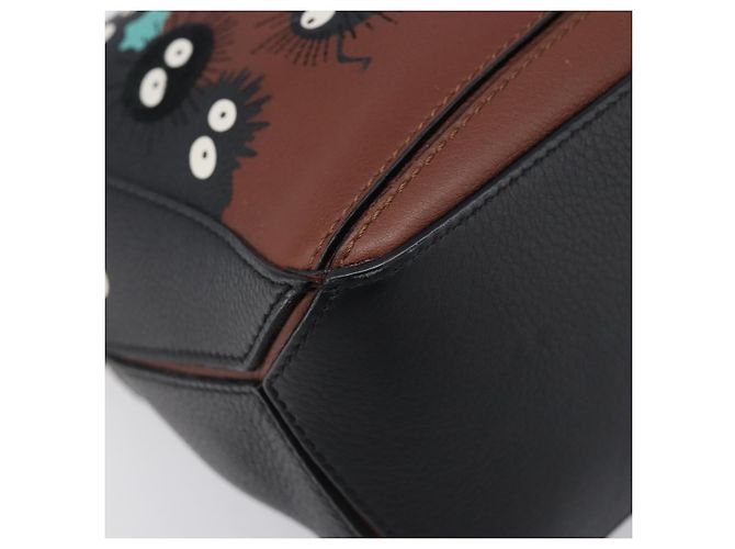Borsa LOEWE Mini Puzzle Ghibli Soot Sprites in pelle 2way Marrone Auth ki6844SM D'oro - vista 17