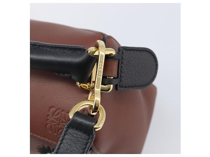 Borsa LOEWE Mini Puzzle Ghibli Soot Sprites in pelle 2way Marrone Auth ki6844SM D'oro - vista 20