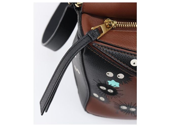 Borsa LOEWE Mini Puzzle Ghibli Soot Sprites in pelle 2way Marrone Auth ki6844SM D'oro - vista 23