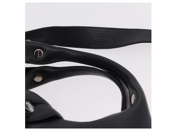 Bulgari BVLGARI Chandra Handtasche Leder 2way Schwarz Silber Authentisch 204605V - Ansicht 14