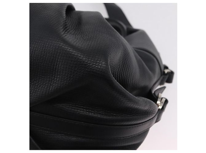 Bulgari BVLGARI Chandra Handtasche Leder 2way Schwarz Silber Authentisch 204605V - Ansicht 16