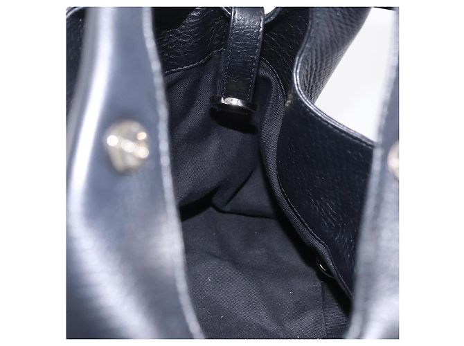 Bulgari BVLGARI Chandra Handtasche Leder 2way Schwarz Silber Authentisch 204605V - Ansicht 23