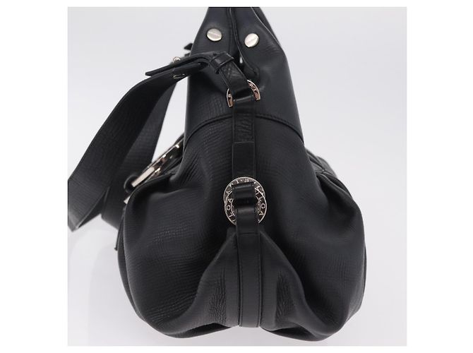Bulgari BVLGARI Chandra Handtasche Leder 2way Schwarz Silber Authentisch 204605V - Ansicht 3