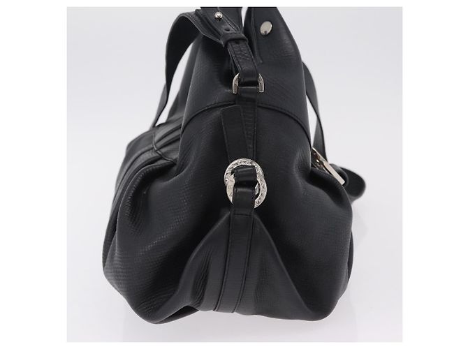 Bulgari BVLGARI Chandra Handtasche Leder 2way Schwarz Silber Authentisch 204605V - Ansicht 4
