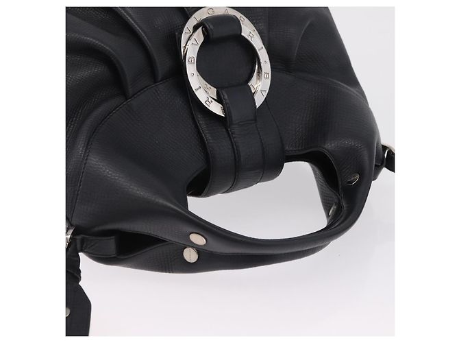 Bulgari BVLGARI Chandra Handtasche Leder 2way Schwarz Silber Authentisch 204605V - Ansicht 6