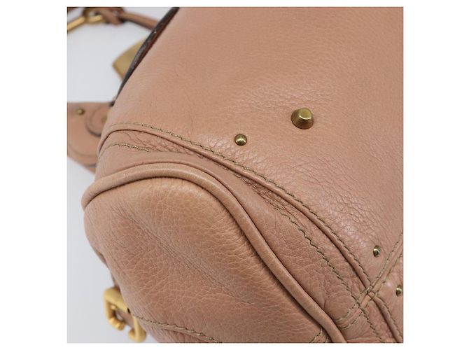 Chloé Borsa a mano Chloe Paddington in pelle beige oro argento Auth BA15798V D'oro - vista 14