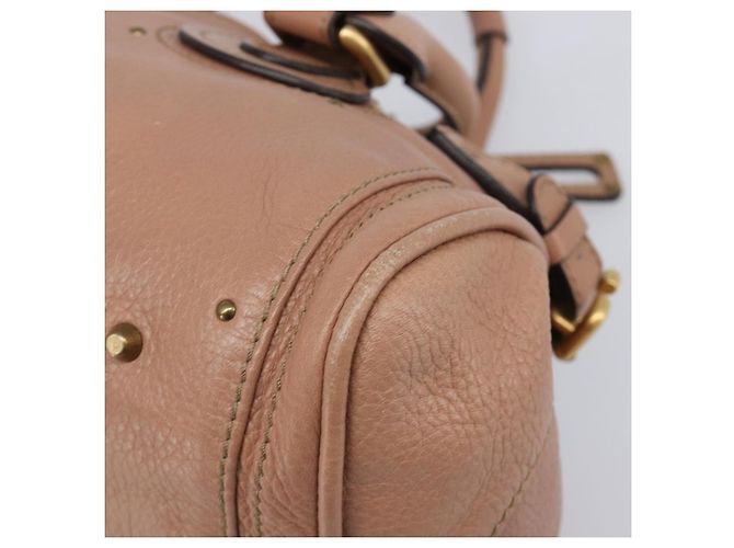 Chloé Borsa a mano Chloe Paddington in pelle beige oro argento Auth BA15798V D'oro - vista 15