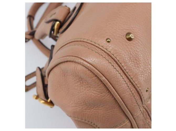Chloé Borsa a mano Chloe Paddington in pelle beige oro argento Auth BA15798V D'oro - vista 16