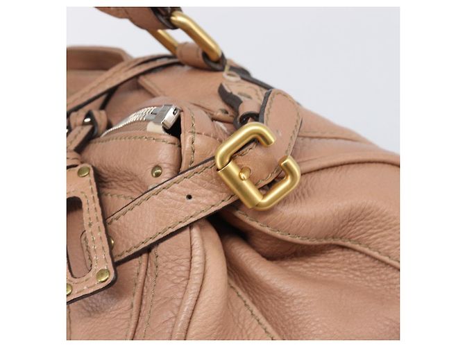 Chloé Borsa a mano Chloe Paddington in pelle beige oro argento Auth BA15798V D'oro - vista 17
