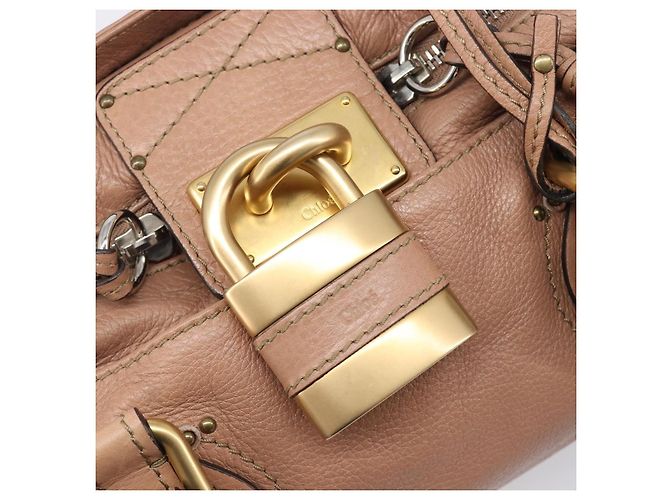 Chloé Borsa a mano Chloe Paddington in pelle beige oro argento Auth BA15798V D'oro - vista 19