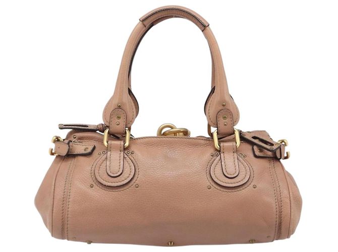 Chloé Borsa a mano Chloe Paddington in pelle beige oro argento Auth BA15798V D'oro - vista 2