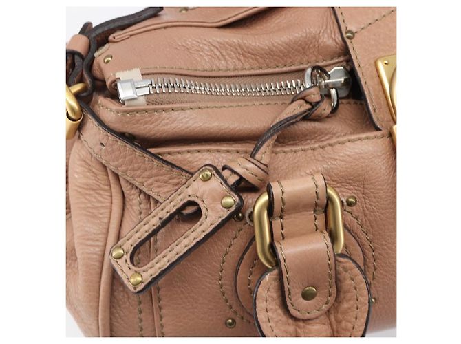 Chloé Borsa a mano Chloe Paddington in pelle beige oro argento Auth BA15798V D'oro - vista 20