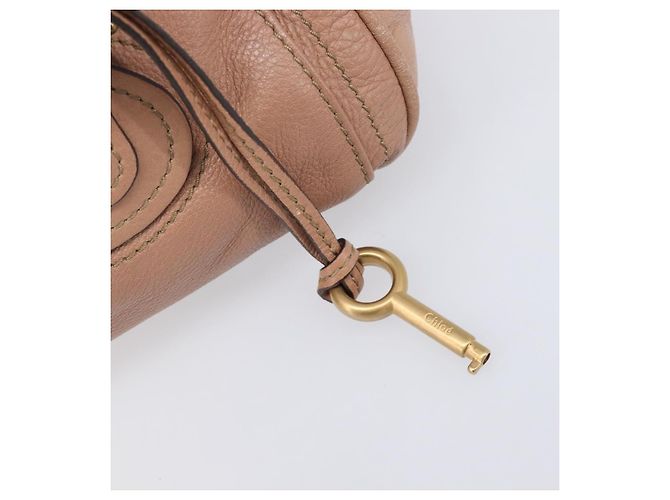 Chloé Borsa a mano Chloe Paddington in pelle beige oro argento Auth BA15798V D'oro - vista 21