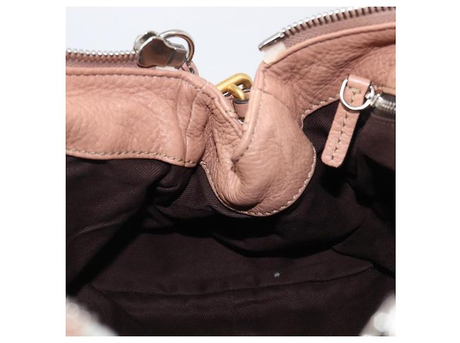 Chloé Borsa a mano Chloe Paddington in pelle beige oro argento Auth BA15798V D'oro - vista 23
