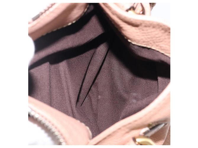 Chloé Borsa a mano Chloe Paddington in pelle beige oro argento Auth BA15798V D'oro - vista 26