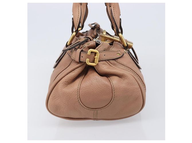 Chloé Borsa a mano Chloe Paddington in pelle beige oro argento Auth BA15798V D'oro - vista 4