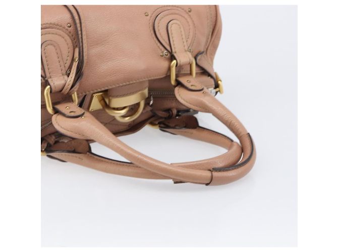 Chloé Borsa a mano Chloe Paddington in pelle beige oro argento Auth BA15798V D'oro - vista 7