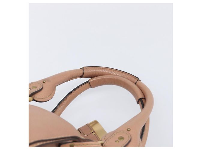 Chloé Borsa a mano Chloe Paddington in pelle beige oro argento Auth BA15798V D'oro - vista 8