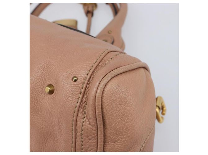 Chloé Borsa a mano Chloe Paddington in pelle beige oro argento Auth BA15798V D'oro - vista 9