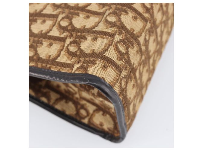 Borsa a tracolla Christian Dior Trotter Canvas Marrone Tono Oro Auth gh2408 - vista 19