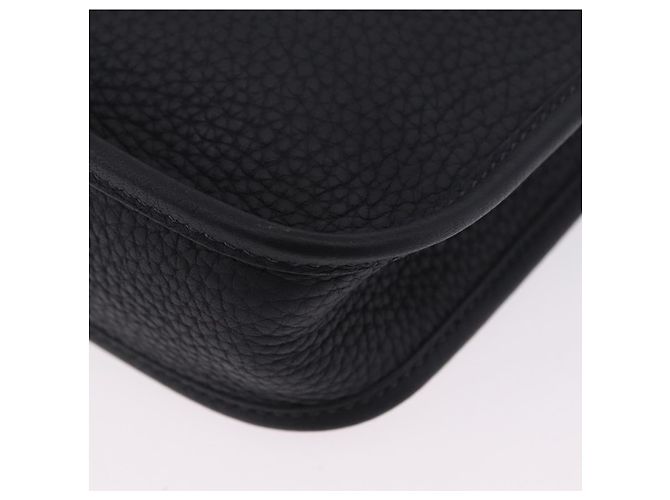 Hermès Borsa HERMES Evelyn TPM Amazon in pelle Taurillon Clemence Nera Auth 203131SM Nero Argento - vista 16