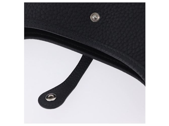 Hermès Borsa HERMES Evelyn TPM Amazon in pelle Taurillon Clemence Nera Auth 203131SM Nero Argento - vista 19