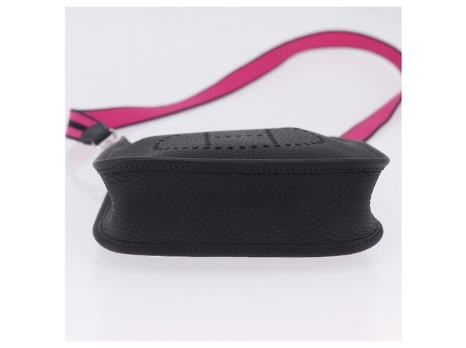 Hermès Borsa HERMES Evelyn TPM Amazon in pelle Taurillon Clemence Nera Auth 203131SM Nero Argento - vista 5