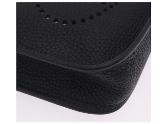 Hermès Borsa HERMES Evelyn TPM Amazon in pelle Taurillon Clemence Nera Auth 203131SM Nero Argento - vista 9