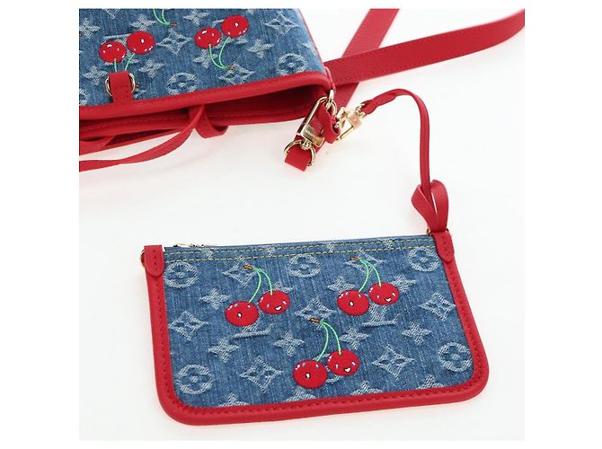 LOUIS VUITTON Monogram denim Neverfull Inside Out Bag Blue M14997 Auth 203843SM Blau - Ansicht 20