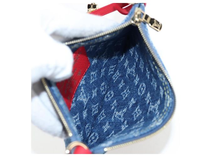 LOUIS VUITTON Monogram denim Neverfull Inside Out Bag Blue M14997 Auth 203843SM Blau - Ansicht 25