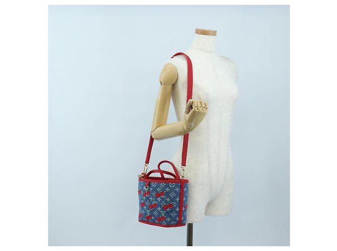 LOUIS VUITTON Monogram denim Neverfull Inside Out Bag Blue M14997 Auth 203843SM Blau - Ansicht 28