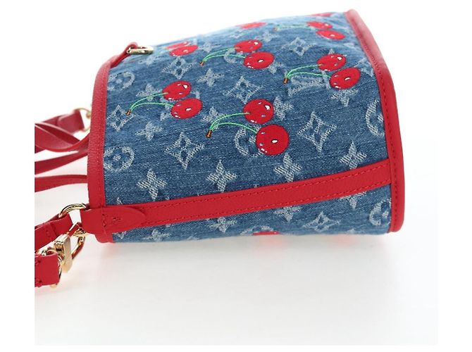 LOUIS VUITTON Monogram denim Neverfull Inside Out Bag Blue M14997 Auth 203843SM Blau - Ansicht 3