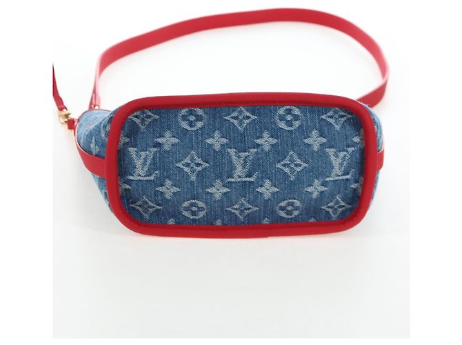 LOUIS VUITTON Monogram denim Neverfull Inside Out Bag Blue M14997 Auth 203843SM Blau - Ansicht 5