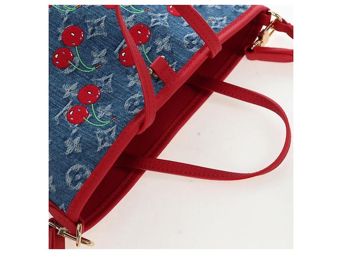 LOUIS VUITTON Monogram denim Neverfull Inside Out Bag Blue M14997 Auth 203843SM Blau - Ansicht 6