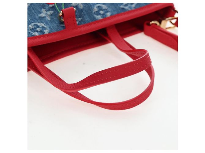 LOUIS VUITTON Monogram denim Neverfull Inside Out Bag Blue M14997 Auth 203843SM Blau - Ansicht 7