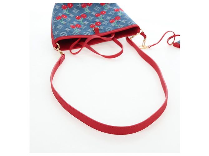 LOUIS VUITTON Monogram denim Neverfull Inside Out Bag Blue M14997 Auth 203843SM Blau - Ansicht 8
