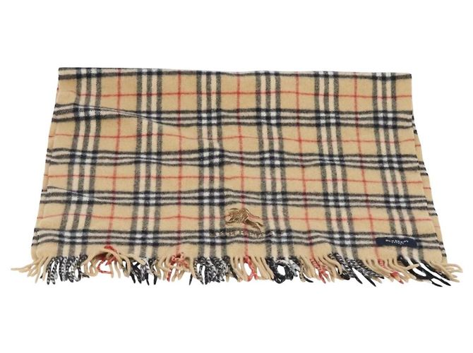 Cachecol BURBERRY Nova Check Lã Bege Auth mr3035 - vista 2