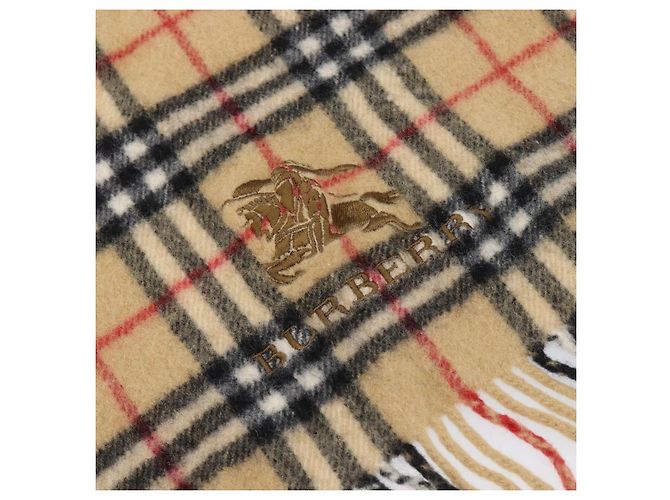 Cachecol BURBERRY Nova Check Lã Bege Auth mr3035 - vista 4