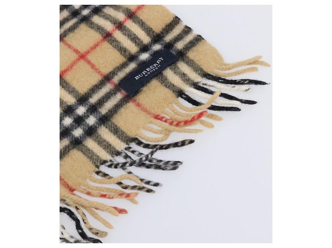 Cachecol BURBERRY Nova Check Lã Bege Auth mr3035 - vista 6
