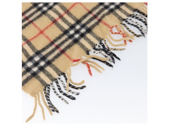 Cachecol BURBERRY Nova Check Lã Bege Auth mr3035 - vista 7