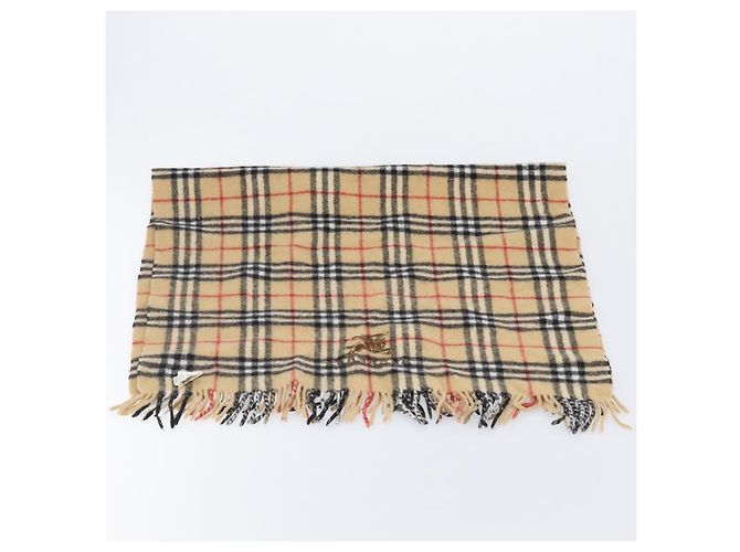 Cachecol BURBERRY Nova Check Lã Bege Auth mr3035 - vista 8