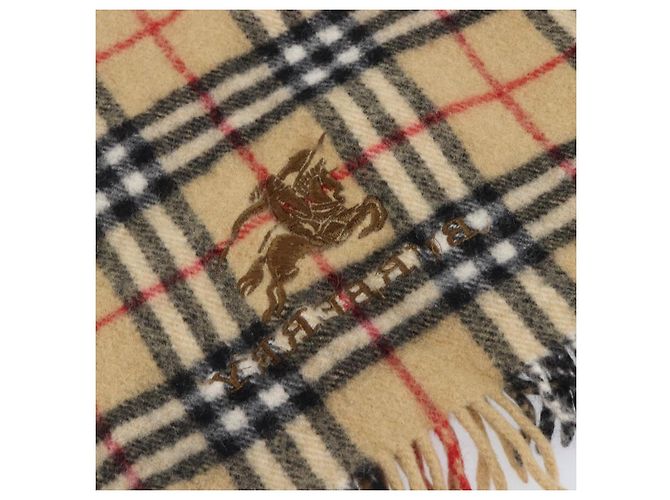 Cachecol BURBERRY Nova Check Lã Bege Auth mr3035 - vista 9