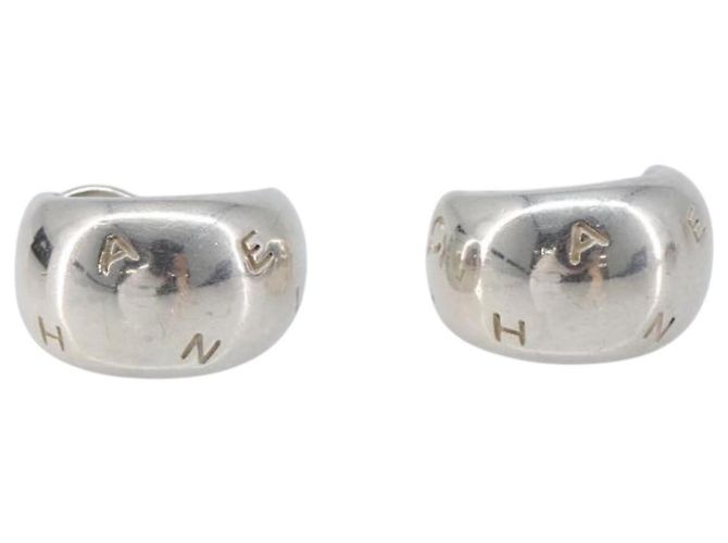 Boucles d'oreilles CHANEL métal Silver CC Auth bs37292 Argenté - vue 2