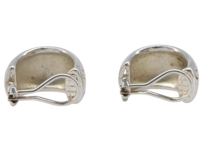 Boucles d'oreilles CHANEL métal Silver CC Auth bs37292 Argenté - vue 3