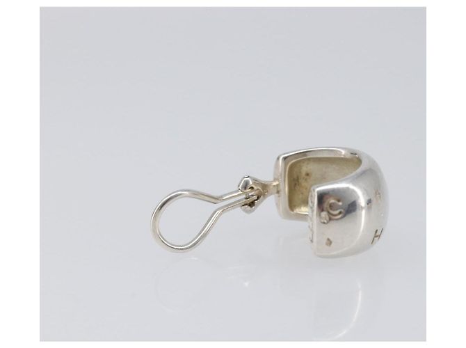 Boucles d'oreilles CHANEL métal Silver CC Auth bs37292 Argenté - vue 4