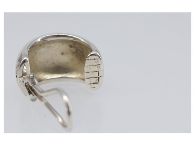 Boucles d'oreilles CHANEL métal Silver CC Auth bs37292 Argenté - vue 9