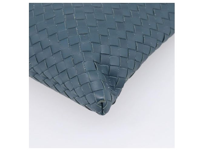 Borsa a tracolla BOTTEGA VENETA INTRECCIATO in pelle blu Auth ep16114V - vista 16