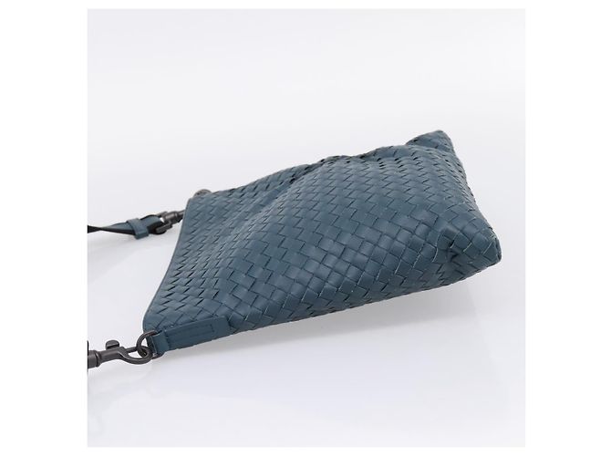 Borsa a tracolla BOTTEGA VENETA INTRECCIATO in pelle blu Auth ep16114V - vista 3
