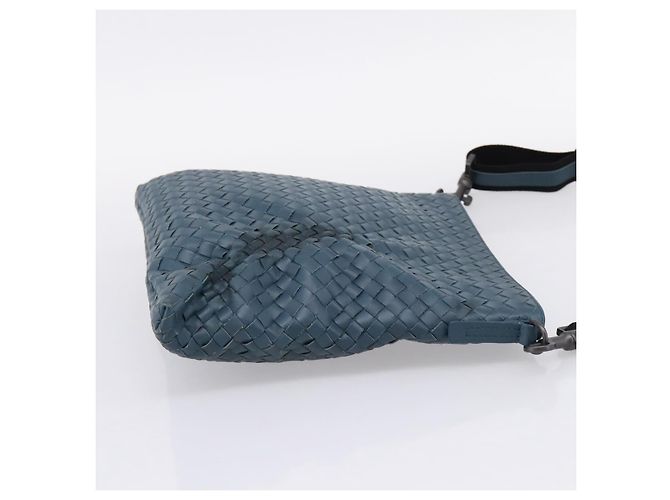 Borsa a tracolla BOTTEGA VENETA INTRECCIATO in pelle blu Auth ep16114V - vista 4