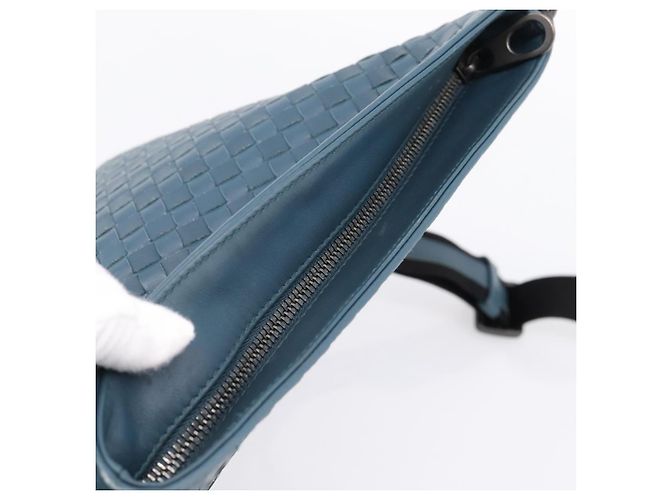 Borsa a tracolla BOTTEGA VENETA INTRECCIATO in pelle blu Auth ep16114V - vista 6